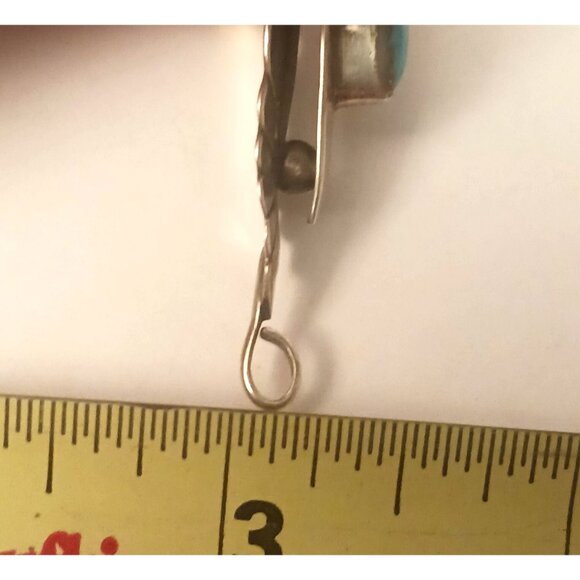 Native American Turquoise Sterling signed Pendant (1606) - Picture 6 of 7